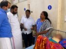 കാട്ടാന ആക്രമണത്തിൽ പരിക്ക് പറ്റി ചികിത്സയിൽ കഴിയുന്ന രക്ഷനെ ബി.ജെ. പി മേഖല പ്രസിഡൻ്റ് എൻ ഹരിയും, കോട്ടയം വെസ്റ്റ് ജില്ല പ്രസിഡൻ്റ് ലിജിൻലാലും സന്ദർശിച്ചു