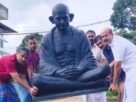 പാലാ മൂന്നാനിയിലെ ഗാന്ധിസ്ക്വയറിൽ ഗാന്ധി പ്രതിമ പുന:സ്ഥാപിച്ചു